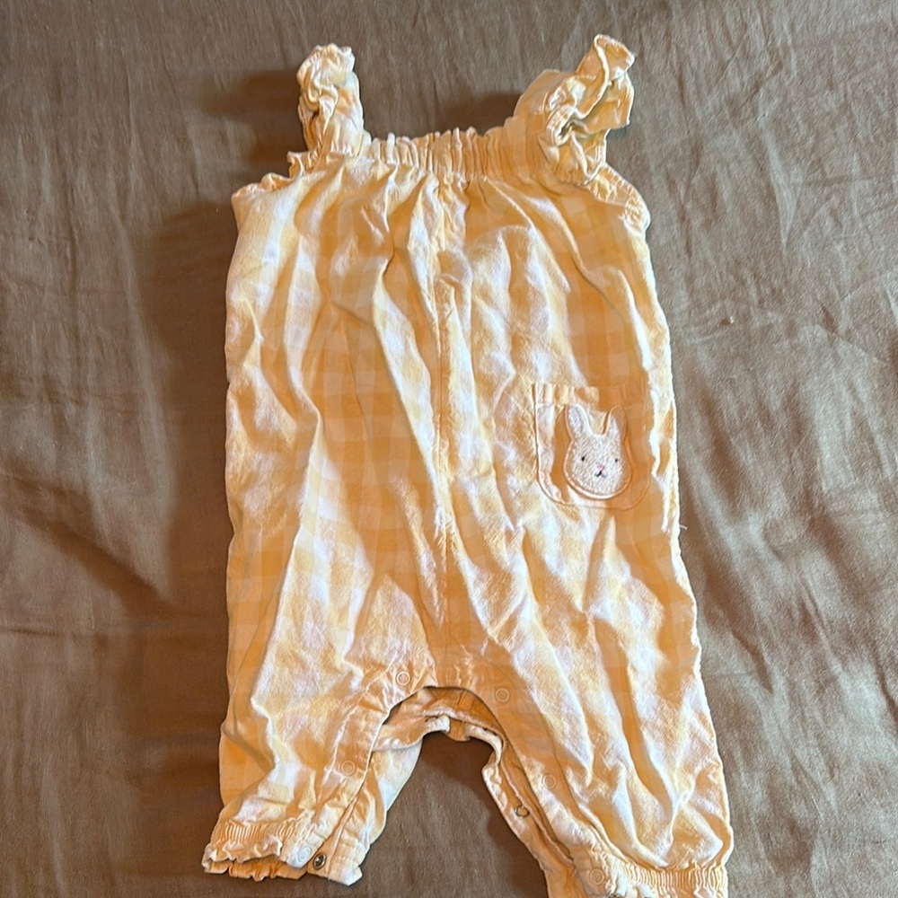 Cloud Island Yellow Plaid Baby Outfit